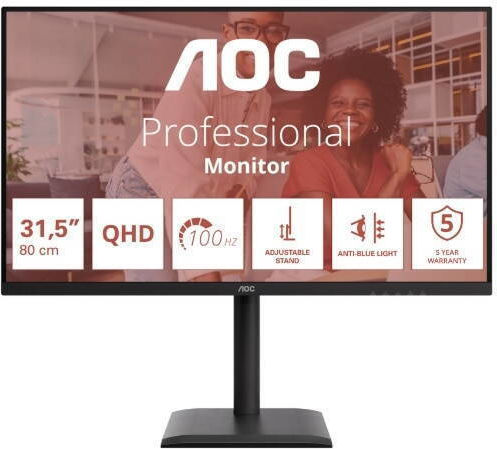 AOC Q32E4U IPS HDR Gaming Monitor 31.5" QHD 2560x1440 με Χρόνο Απόκρισης 4ms GTG