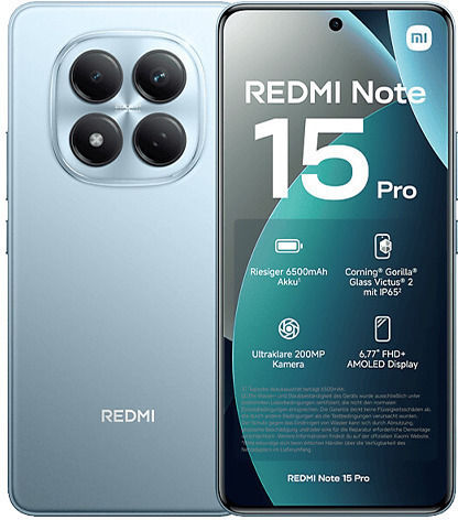 Xiaomi Redmi Note 15 Pro 4G Dual SIM (12/512GB) Glacier Blue