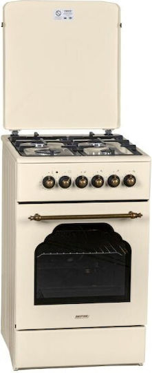MPM MPM-56-KRM-14 Κουζίνα 58lt με Εστίες Υγραερίου Π50εκ. Cream - Image 2