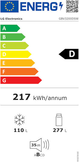 LG Ψυγειοκαταψύκτης 387lt NoFrost Υ203xΠ59.5xΒ68.2εκ. Λευκός GBV3200DSW - Image 12