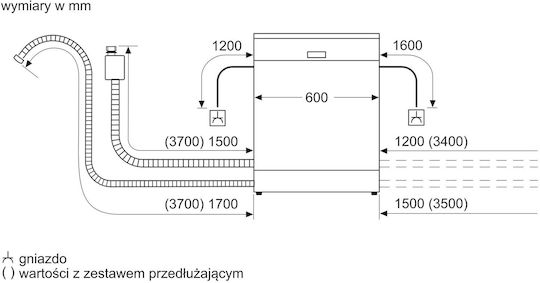 Bosch Εντοιχιζόμενο Πλυντήριο Πιάτων για 14 Σερβίτσια Π60xY82εκ. Serie 2 - Image 4