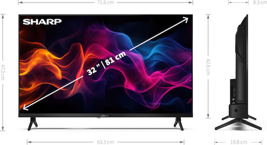 Sharp Smart Τηλεόραση 32" Full HD QLED 32GF3265E HDR (2025) - Image 8