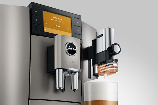 Jura E8 Αυτόματη Μηχανή Espresso 1450W Πίεσης 15bar με Μύλο Άλεσης Midnight Silver - Image 2