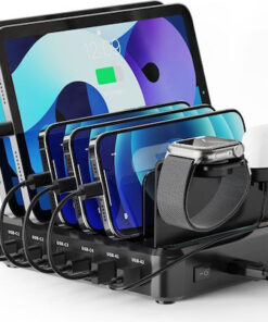 Ewent Βάση Φόρτισης με 2 Θύρες USB-A και 4 Θύρες USB-C 130W Power Delivery / Quick Charge 3.0 σε Μαύρο χρώμα (EW1335)