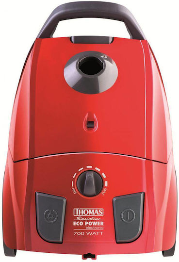 Thomas Eco Power 2.0 Ηλεκτρική Σκούπα 700W με Σακούλα 3lt Κόκκινη - Image 3