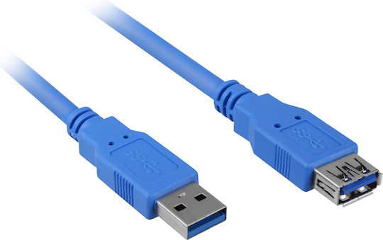 Sharkoon USB 3.0 Cable USB-A male - USB-A female 1m (4044951010875)
