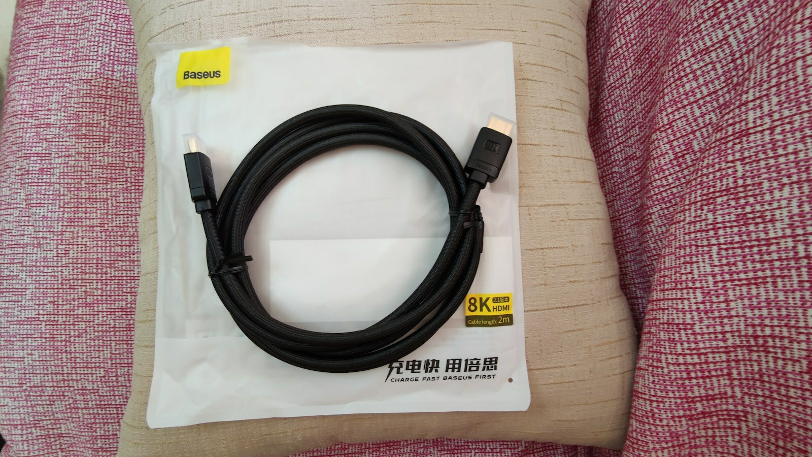 Baseus HDMI 2.1 Braided Cable HDMI male - HDMI male 2m Μαύρο CAKGQ-K01 - Image 9