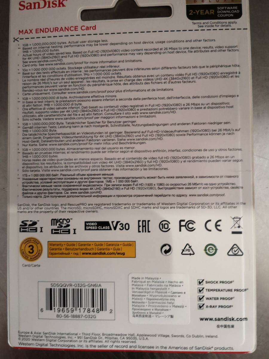 Sandisk Max Endurance microSDHC 32GB Class 10 U3 V30 UHS-I - Image 6