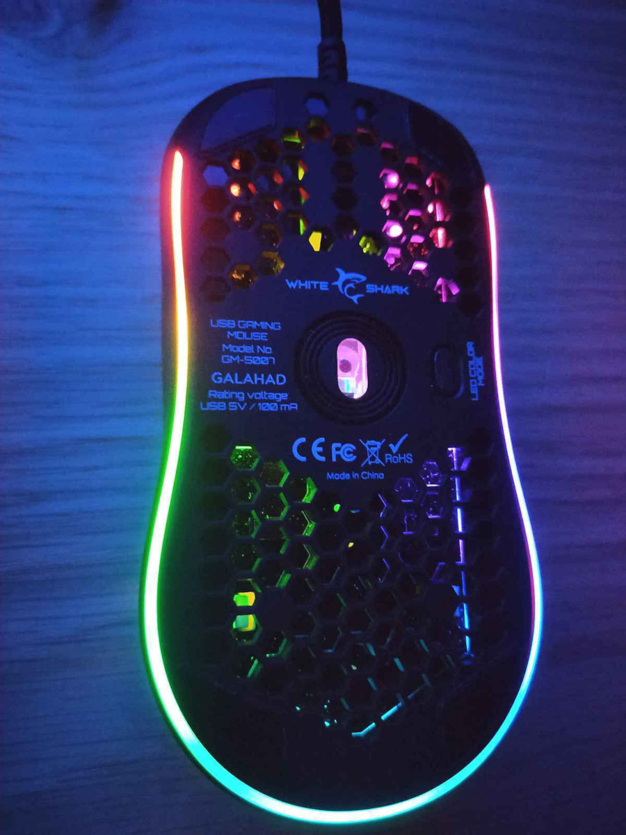 White Shark Galahad RGB Gaming Ποντίκι 6400 DPI Μαύρο - Image 8