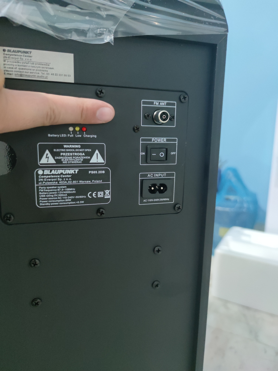 Blaupunkt Ηχείο Karaoke με Ασύρματο Μικρόφωνο και Εφέ Φωτισμού PS05DB σε Μαύρο Χρώμα - Image 6
