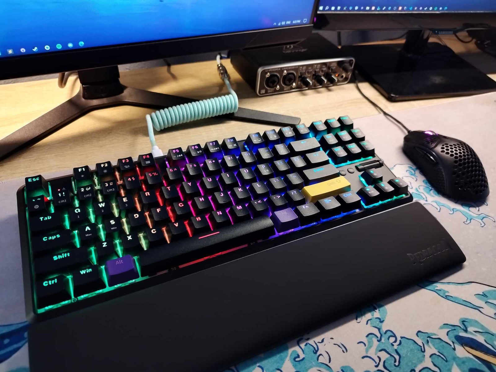 Redragon P035 Meteor S Keyboard Wrist Rest 60% Black - Image 10