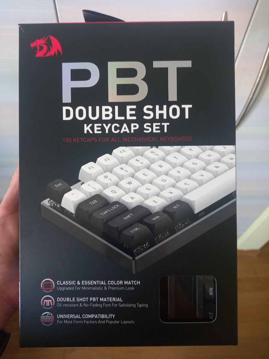 Redragon A132 Keycap CSA PBT Black / White - Image 12