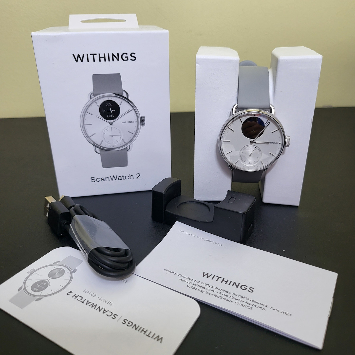 Withings ScanWatch 2 Stainless Steel 38mm Αδιάβροχο με Παλμογράφο (Pearl White) - Image 14