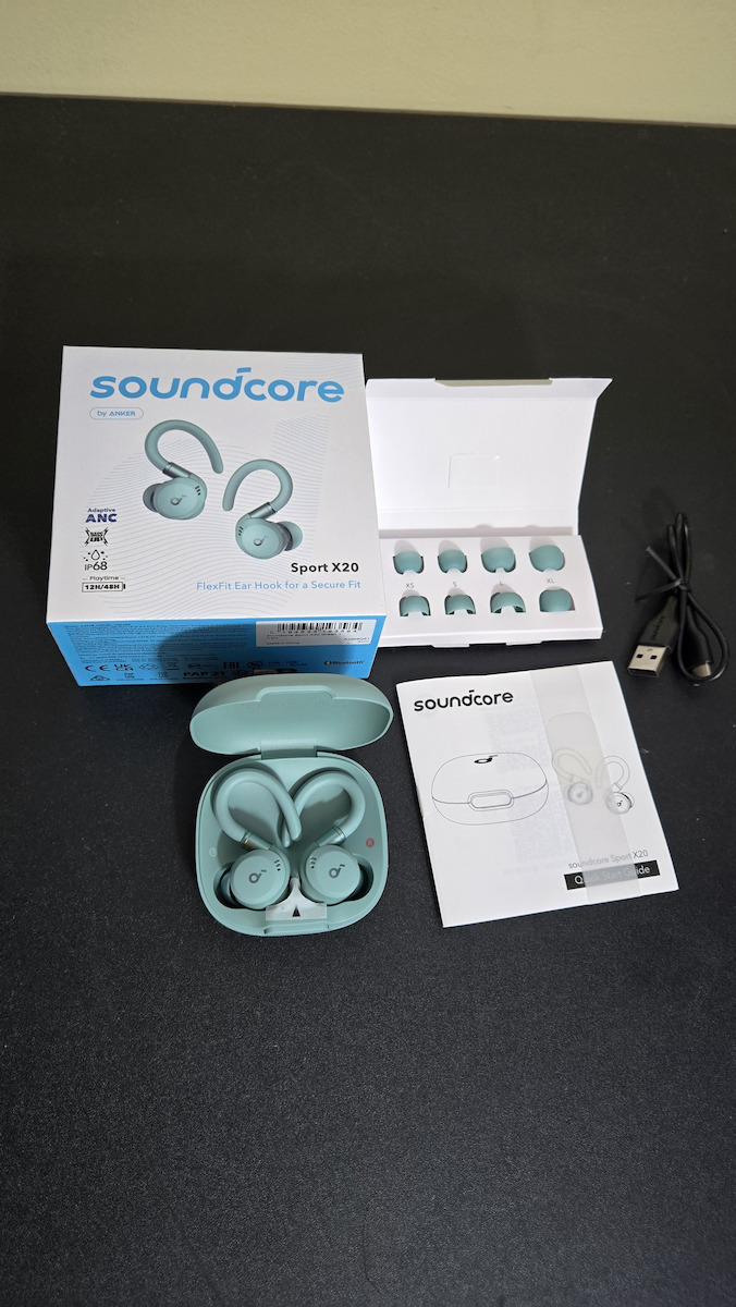 Soundcore by Anker Sport X20 In-ear Bluetooth Handsfree Ακουστικά με Αντοχή στον Ιδρώτα και Θήκη Φόρτισης Λευκά - Image 14