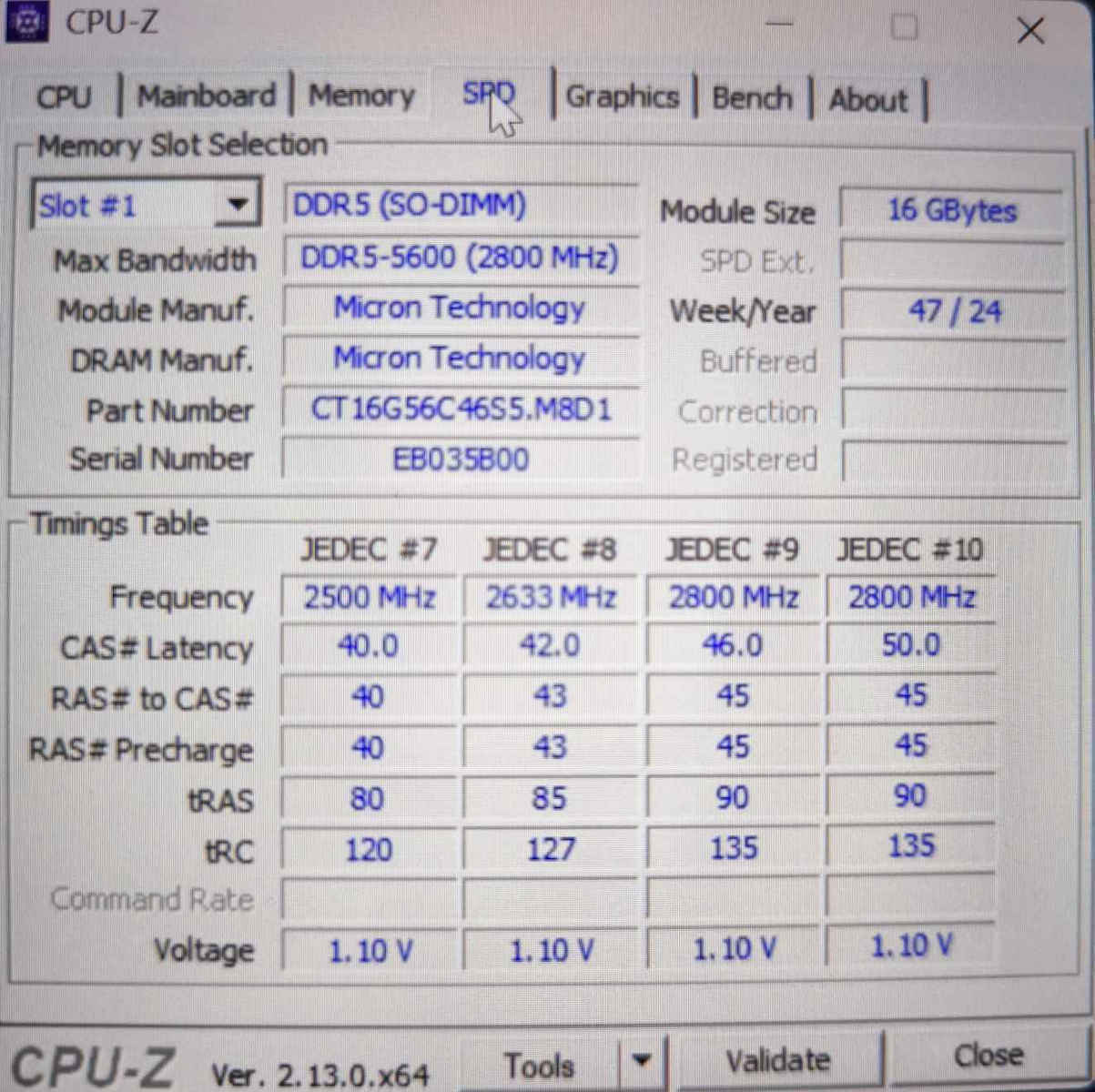 Crucial DDR5 48GB RAM με 2x24GB Modules και Ταχύτητα 5600 για Laptop CT2K24G56C46S5 - Image 6