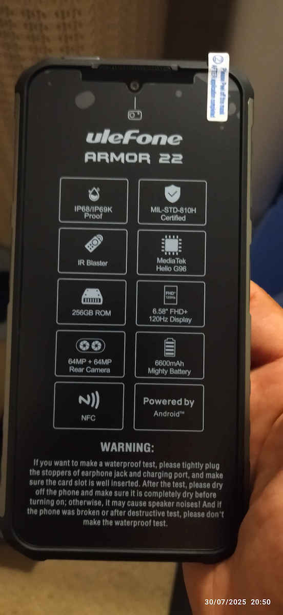 Ulefone Armor 22 Dual SIM (8/128GB) Ανθεκτικό Smartphone Μαύρο - Image 8