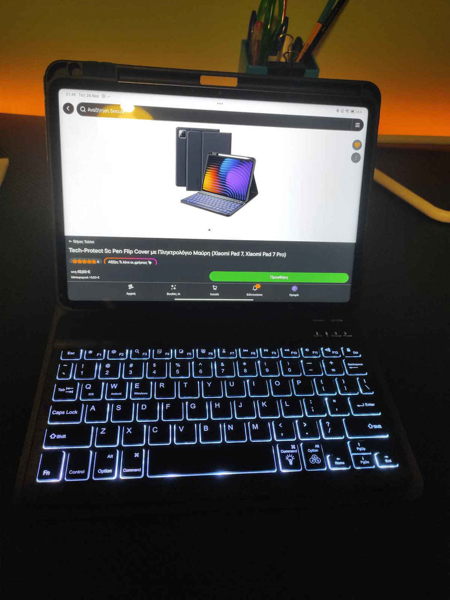 Tech-Protect Sc Pen Flip Cover με Πληκτρολόγιο Μαύρη (Xiaomi Pad 7, Xiaomi Pad 7 Pro) - Image 13