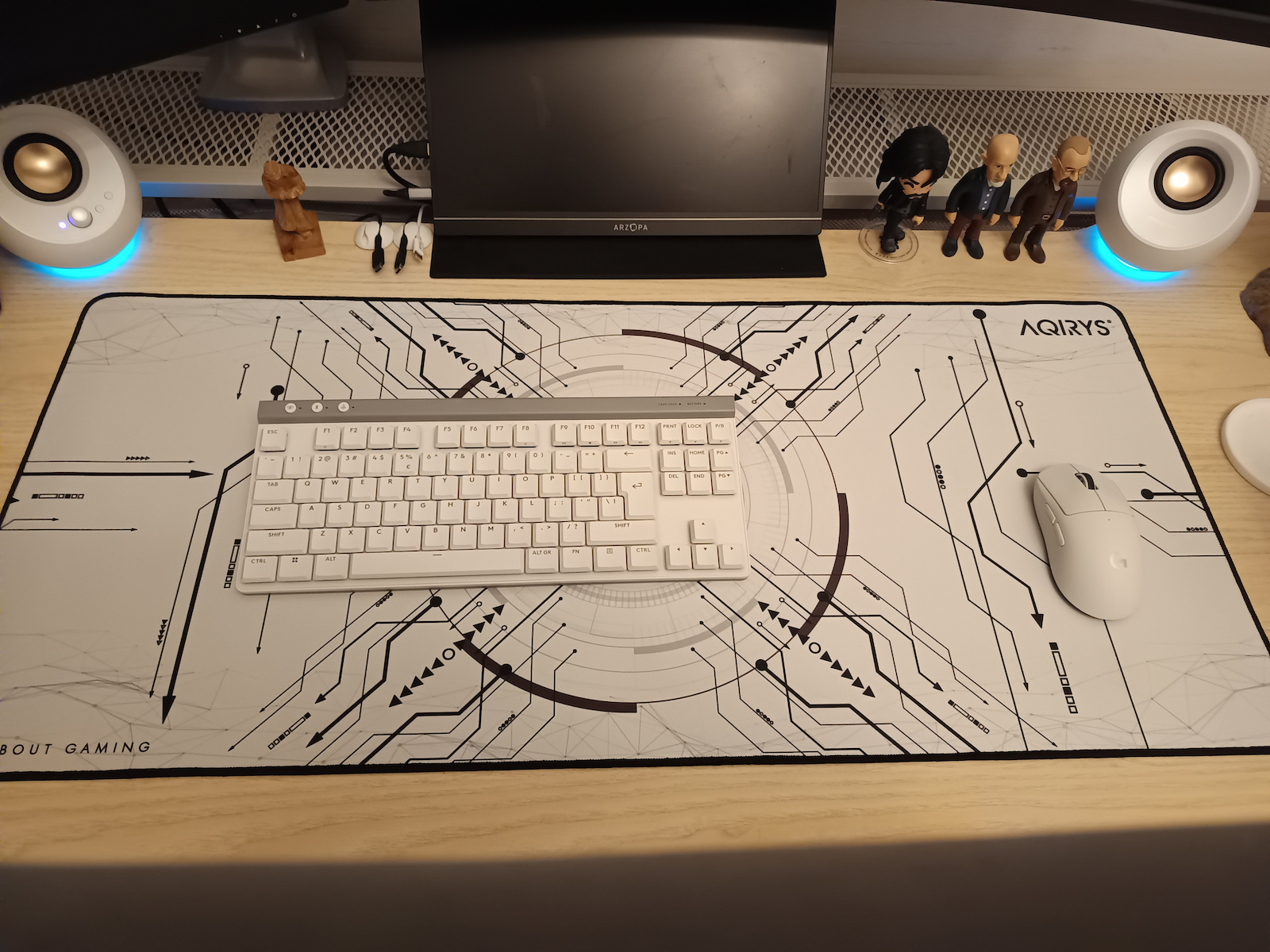 Aqirys Gaming Mouse Pad XXL 900mm Λευκό - Image 10