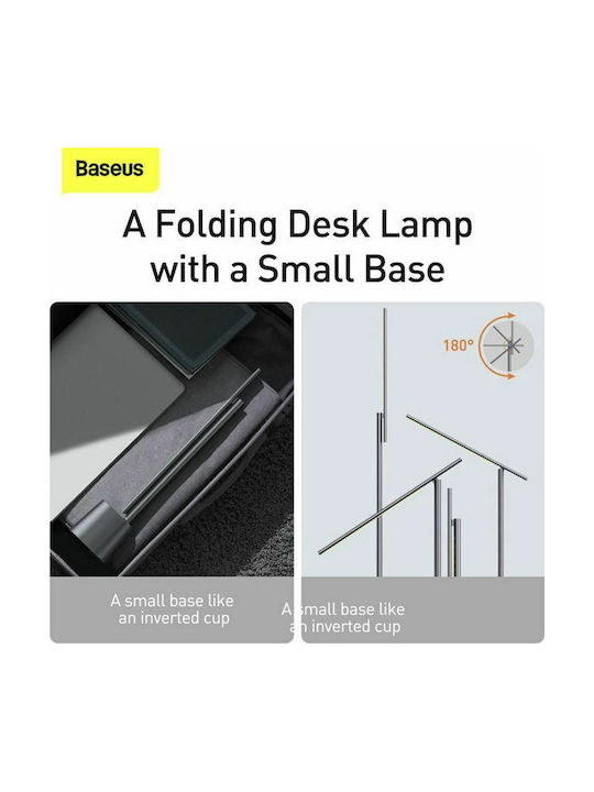 Baseus Smart Eye Series Επαναφορτιζόμενο LED Φωτιστικό Γραφείου Αναδιπλούμενο σε Γκρι Χρώμα DGZG-0G - Image 5