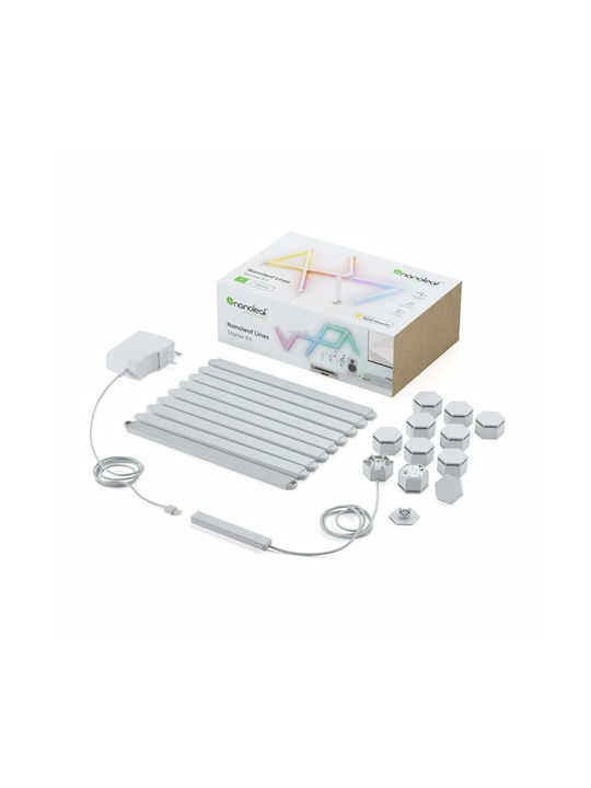 Nanoleaf Smart Neon Διακοσμητικό Φωτιστικό Lines Starter Kit LED RGB 9τμχ 27.8εκ. NL59-K-0002LW-9PK-EU - Image 7