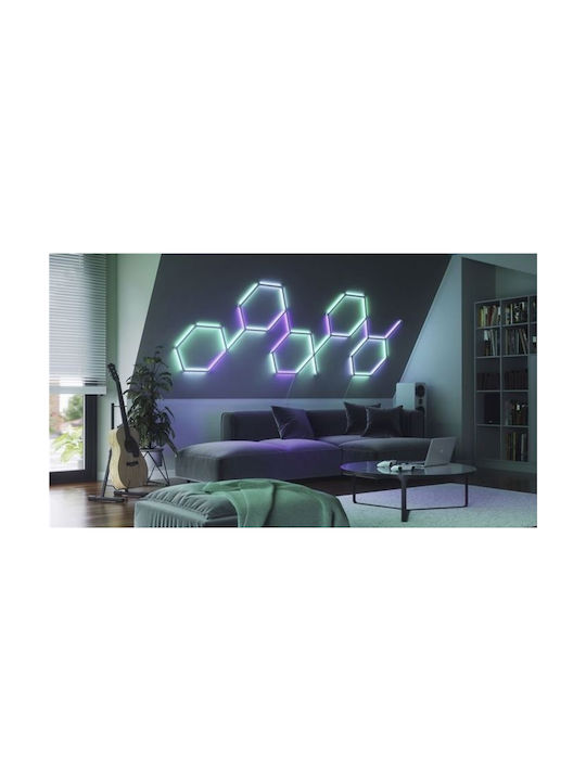 Nanoleaf Smart Neon Διακοσμητικό Φωτιστικό Lines Starter Kit LED RGB 9τμχ 27.8εκ. NL59-K-0002LW-9PK-EU - Image 5