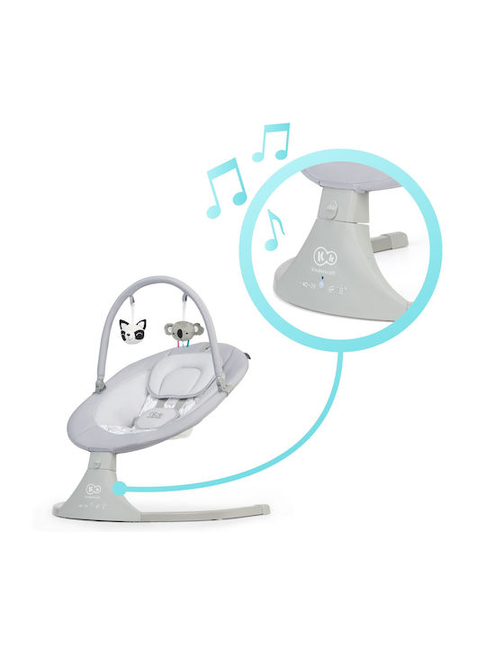 Kinderkraft Ηλεκτρικό Relax Μωρού Luli με Μουσική Grey για Παιδί έως 9kg KKBLULIGRY0000 - Image 5