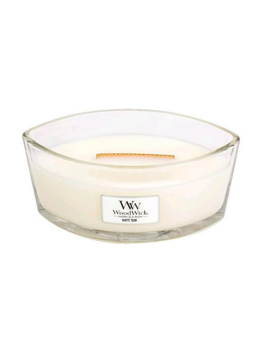 WoodWick Αρωματικό Κερί σε Βάζο με Άρωμα White Teak Λευκό 453.6gr - Image 2