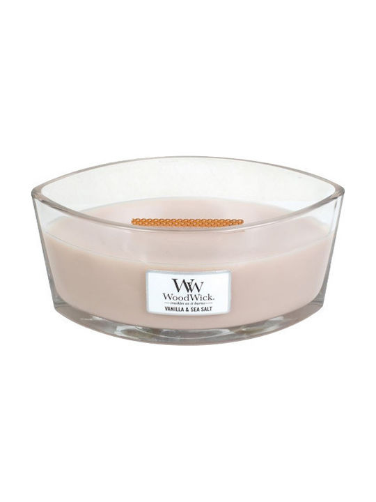 WoodWick Αρωματικό Κερί σε Βάζο με Άρωμα Vanilla & Sea Salt Ροζ 453.6gr - Image 2