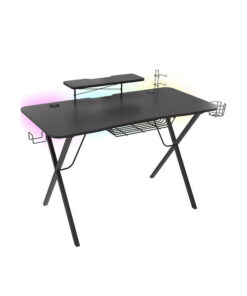 Γραφείο Gaming Genesis Ξύλινο Holm 300 RGB με Μεταλλικά Πόδια, LED & USB θύρες 120x60x75εκ. NDS-1550