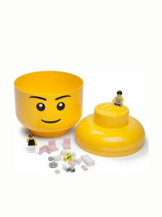 LEGO Παιδικό Κουτί Αποθήκευσης από Πλαστικό Head Κίτρινο 24x24x27cm 5005528 40321724 - Image 2