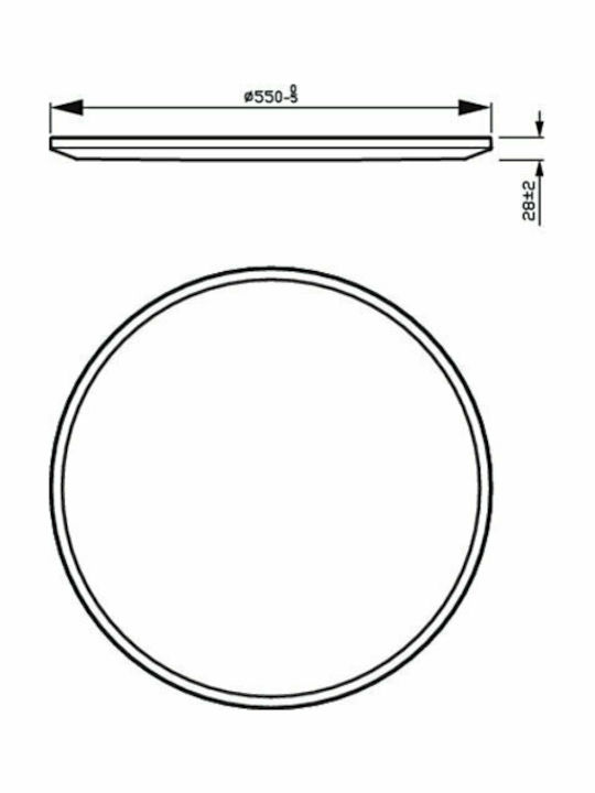 Philips Στρογγυλό Εξωτερικό LED Panel 36W με Θερμό Λευκό Φως 55εκ. 327160 - Image 5