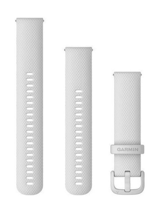 Garmin Λουράκι Σιλικόνης Λευκό (Forerunner 55/245/645 / Vivoactive 3/5/HR / Venu Sq 2) 010-13021-01