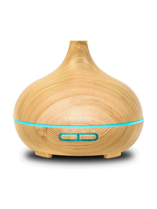 Cecotec Led Συσκευή Αρωματοθεραπείας Υπερήχων Pure Aroma 300 Yang με Χρονοδιακόπτη Καφέ 300ml 05282