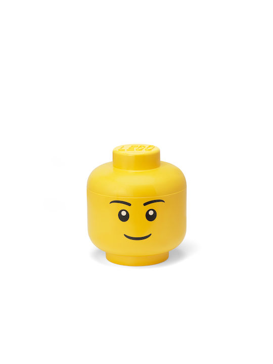 LEGO Παιδικό Κουτί Αποθήκευσης από Πλαστικό Head Κίτρινο 24x24x27cm 5005528 40321724 - Image 3