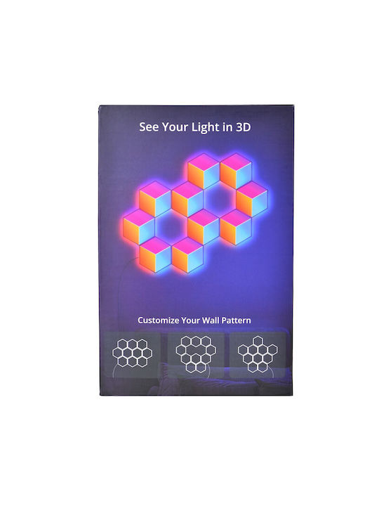 Govee Smart Διακοσμητικό Φωτιστικό Glide Hexa Pro LED RGBIC Hexagon 10τμχ H6066302 - Image 10