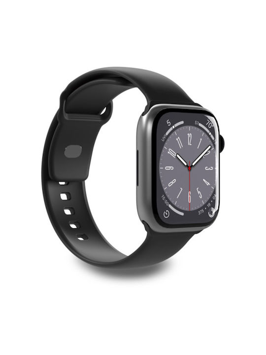 Puro Icon Λουράκι Σιλικόνης Μαύρο (Apple Watch Ultra 49mm)