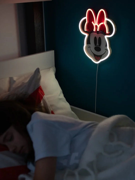 Παιδικό Φωτιστικό Τοίχου Led LED Neon Disney Minnie Printed Face 21.7X26cm - Image 3