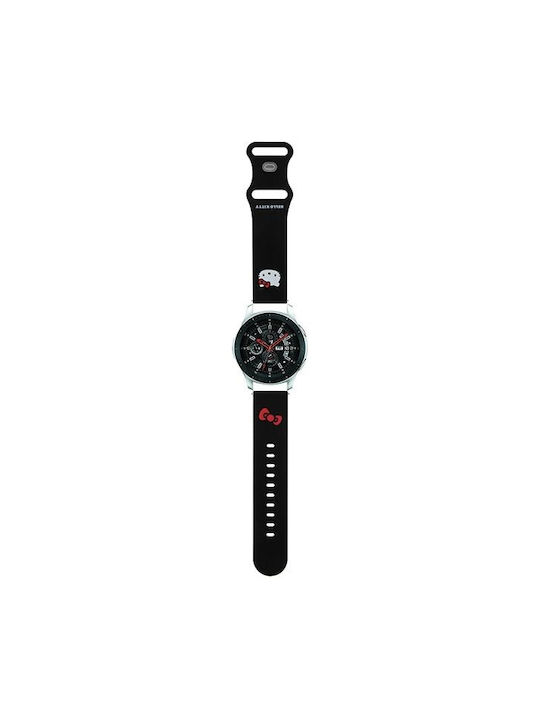 Hello Kitty Λουράκι Σιλικόνης με Pin Μαύρο (Hello Kitty Universal Strap is compatible with no models)