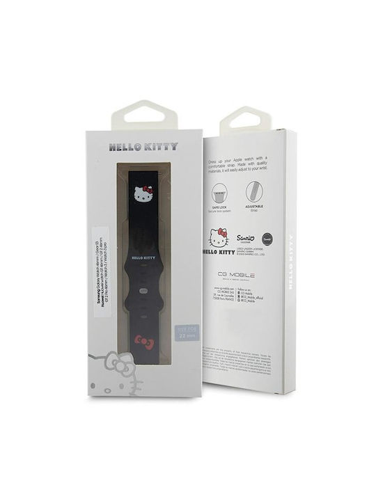 Hello Kitty Λουράκι Σιλικόνης με Pin Μαύρο (Hello Kitty Universal Strap is compatible with no models) - Image 4