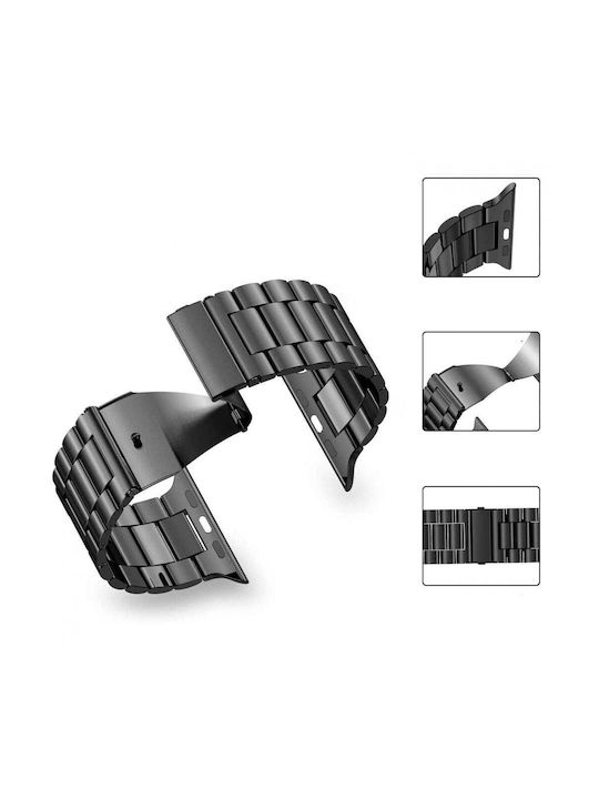 Tech-Protect Λουράκι Ανοξείδωτο Ατσάλι Μαύρο (Apple Watch 44/45/46mm/Ultra 49mm) TPRBSI4B - Image 5