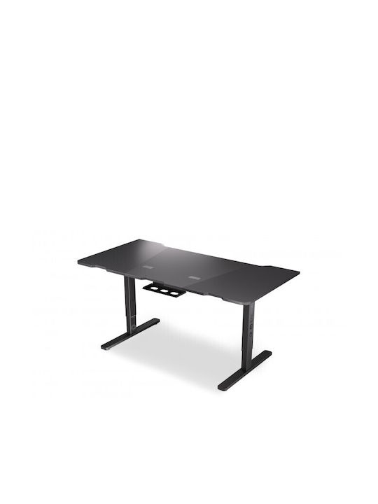 Γραφείο Atlas Ξύλινο Black με USB θύρες 150x78εκ. EY8E003 - Image 5