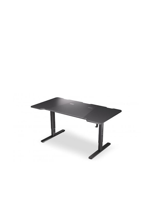 Γραφείο Atlas Ξύλινο Black με USB θύρες 150x78εκ. EY8E003 - Image 3