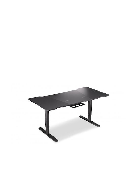 Γραφείο Atlas Ξύλινο Black με USB θύρες 150x78εκ. EY8E003 - Image 4