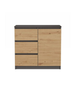 Alternative view of Malwa 1d3s Chest Drawers Anthracite Artisan