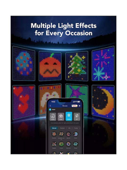520 Λαμπάκια LED 2μ. x 150εκ. RGBIC τύπου Κουρτίνα H70B13A1 - Image 8