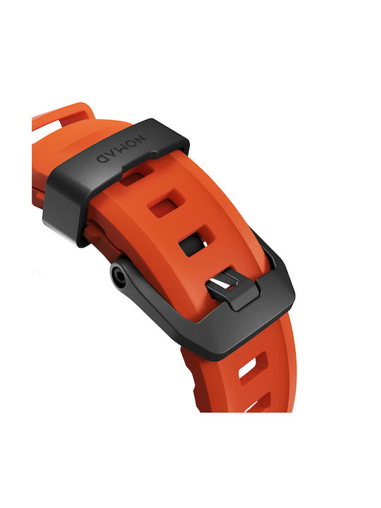 Nomad Rocky Point Sport Band Fkm Rubber Strap Αδιαβροχο Apple Watch Series 4 5 6 Se 8 9 & Ultra 1/2 Apple Series 10 46mm 42 44 45 46 49mm Magma Πορτοκαλι Μαυρο Nm014865858 - Image 4