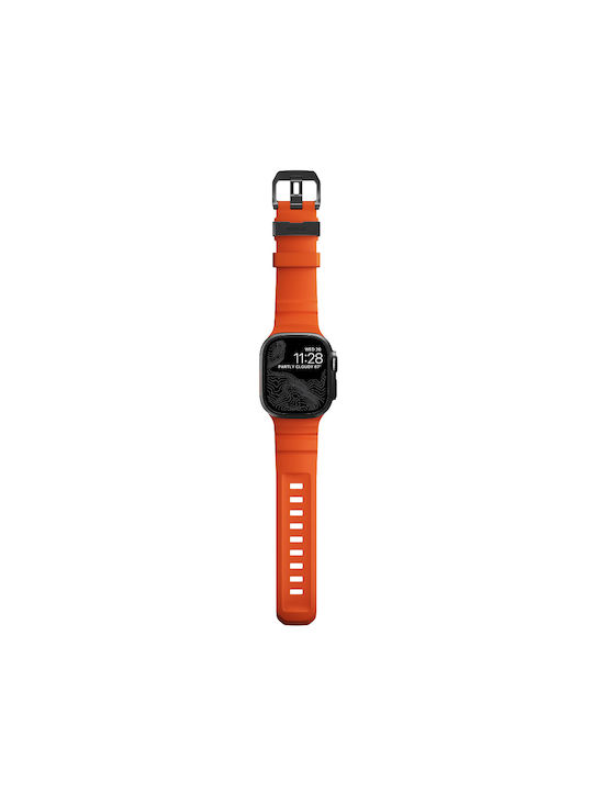 Nomad Rocky Point Sport Band Fkm Rubber Strap Αδιαβροχο Apple Watch Series 4 5 6 Se 8 9 & Ultra 1/2 Apple Series 10 46mm 42 44 45 46 49mm Magma Πορτοκαλι Μαυρο Nm014865858 - Image 7