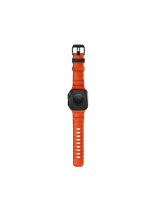 Nomad Rocky Point Sport Band Fkm Rubber Strap Αδιαβροχο Apple Watch Series 4 5 6 Se 8 9 & Ultra 1/2 Apple Series 10 46mm 42 44 45 46 49mm Magma Πορτοκαλι Μαυρο Nm014865858 - Image 8