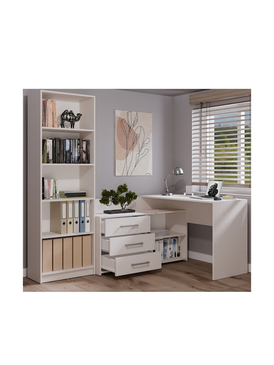 Γωνιακό Γραφείο Dany Ξύλινο Cashmere Beige 120x120x76εκ. - Image 5