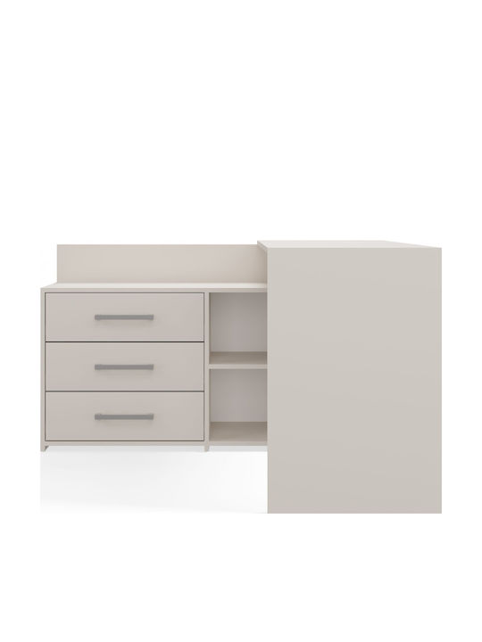 Γωνιακό Γραφείο Dany Ξύλινο Cashmere Beige 120x120x76εκ. - Image 6